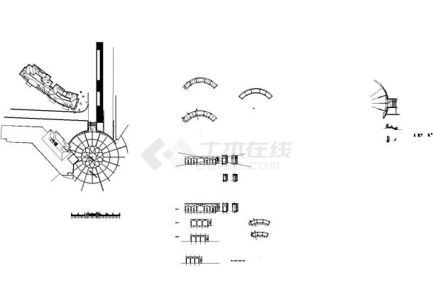 某小区主入口施工详全套设计图-图一