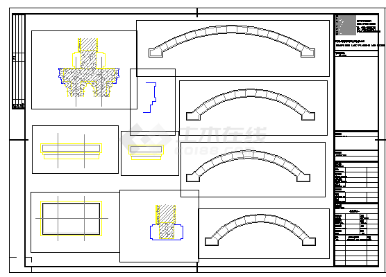 某长廊全套设计全套施工参考CAD详图-图一