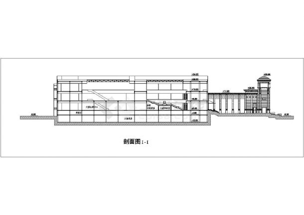 北京国家博物馆方案设计cad图-图二