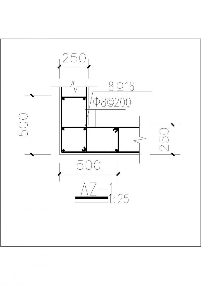 [节点详图]某电梯结构设计cad图_图1