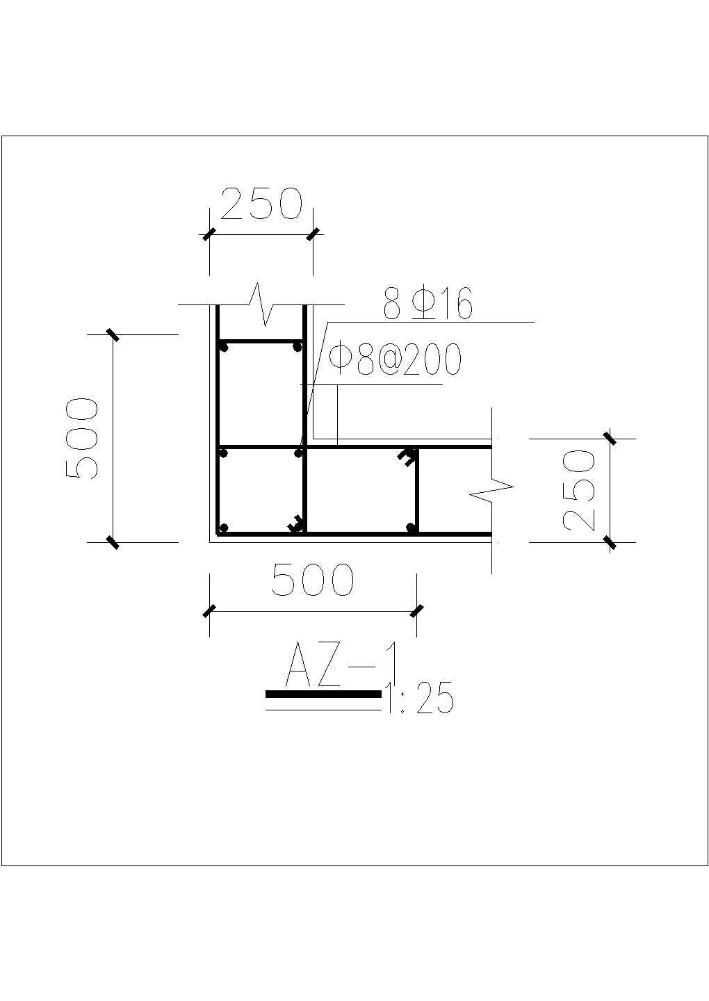 [节点详图]某电梯结构设计cad图