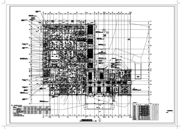 【河北】医院高层建筑空调及消防系统设计施工图（平面图全面）-图二