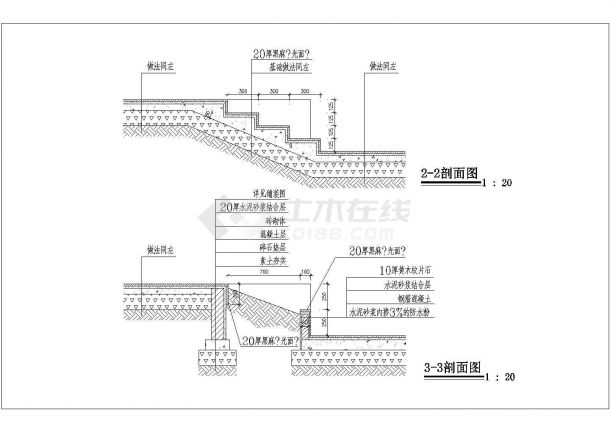 某楼道走廊高差处理cad布置图-图一