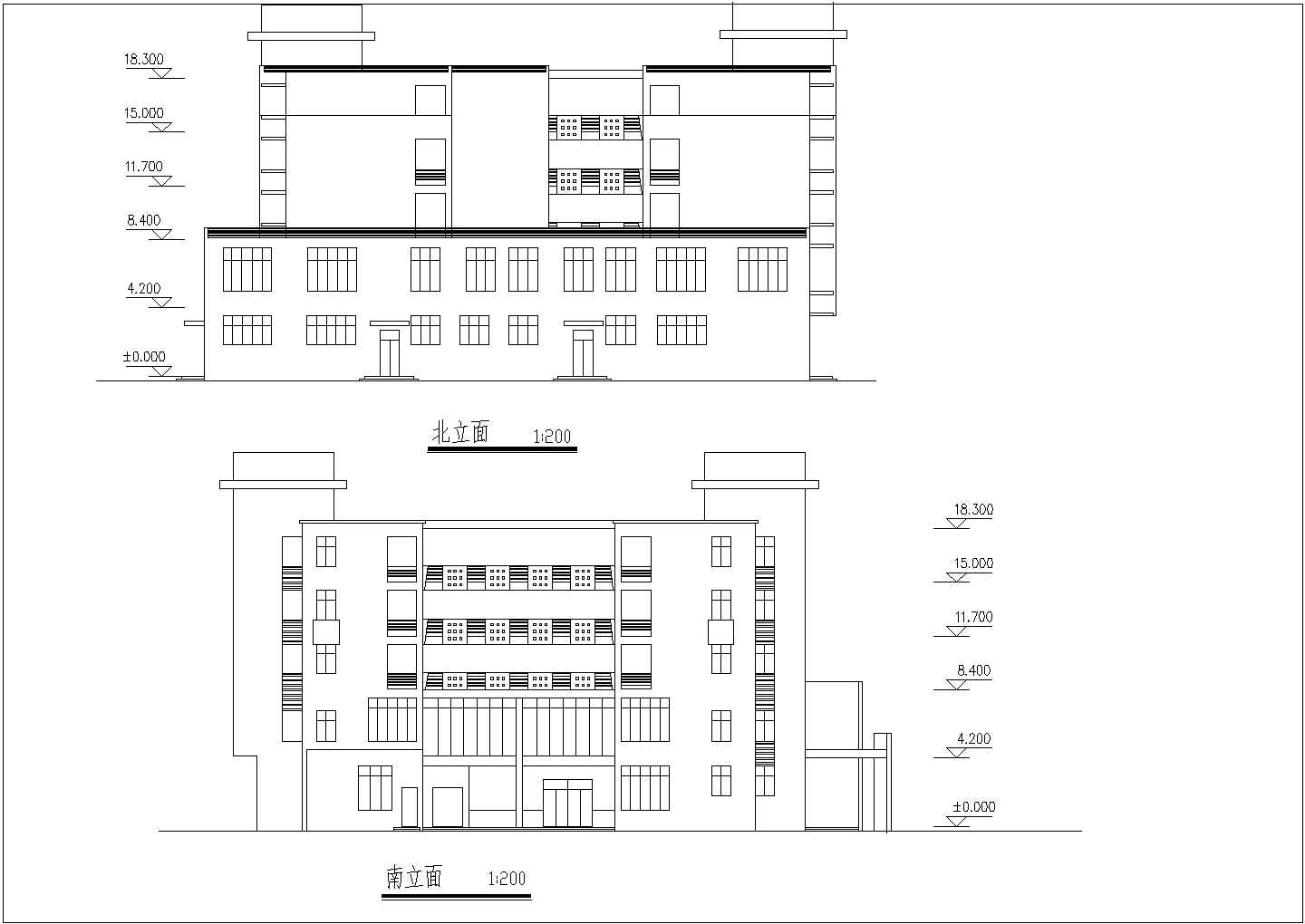 某职教二中综合楼、宿舍楼建筑设计施工图