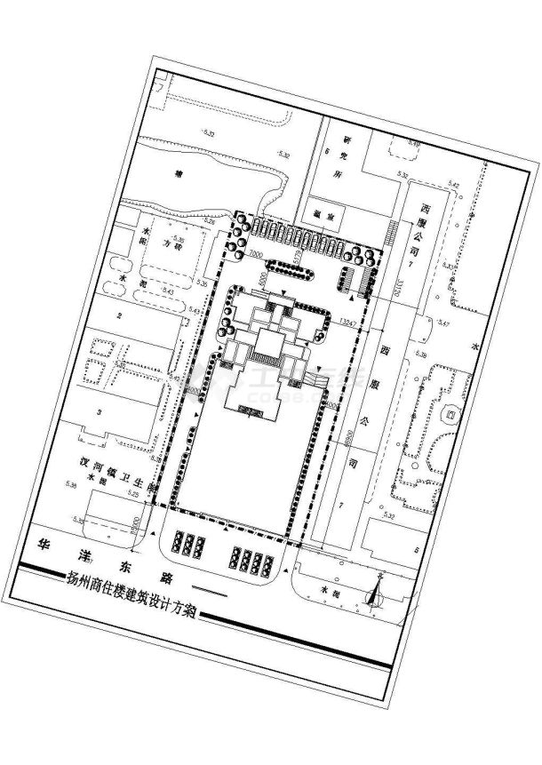 【扬州】多层商住楼建筑设计方案图，带效果图-图二