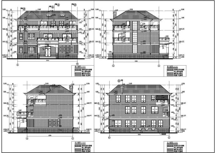 某新农村两层坡屋顶别墅建筑设计方案图_图1