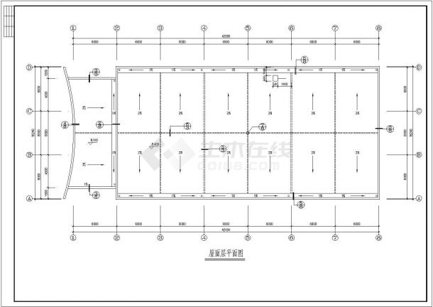 某公司二层员工食堂综合楼建筑施工图-图二