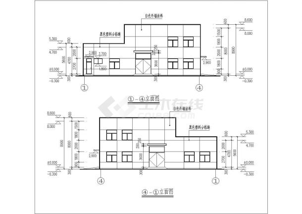 某地单层框架结构锅炉房建筑设计施工图-图一