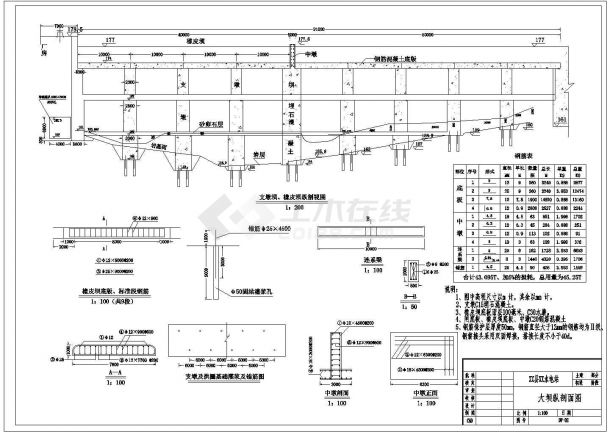 水电站枢纽工程初步设计节点详图（重力坝橡胶坝防洪墙等）-图二