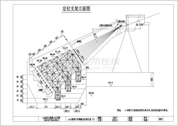 悬索桥锚碇定位钢支架设计节点构造详图-图二