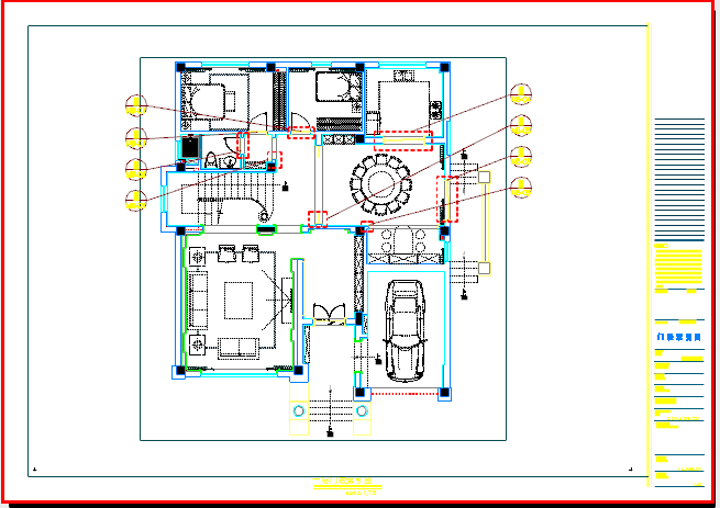 【浙江】豪华现代五室两厅两层别墅装修室内设计施工cad图