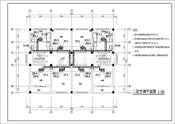 某多层别墅户式中央空调详图（共6张图纸）-图一