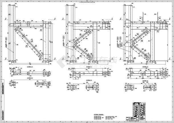 某地钢筒操作平台结构CAD布置图-图一