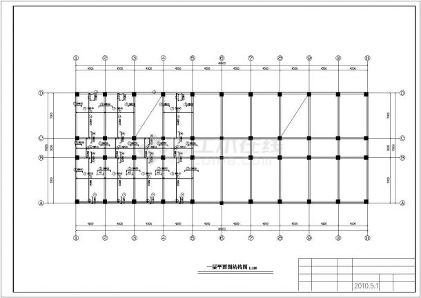 六层框架结构宾馆毕业设计（含建筑图、结构图、计算书）-图一