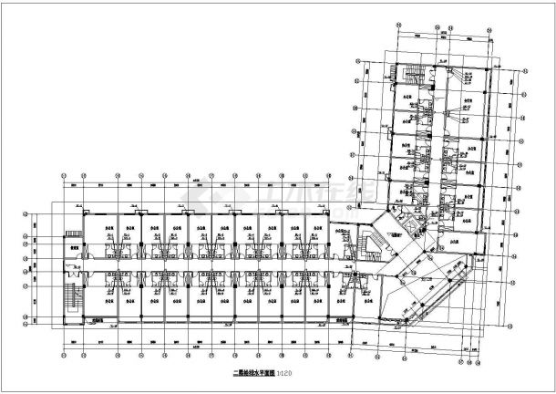 一栋4层综合楼给排水设计全套施工图-图二