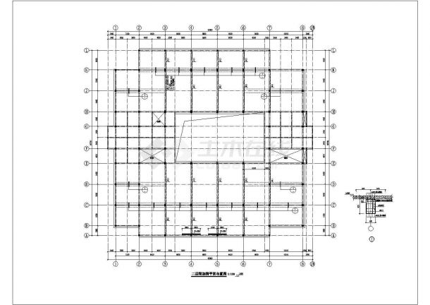某框架结构项目梁柱抗震加固结构施工图-图二