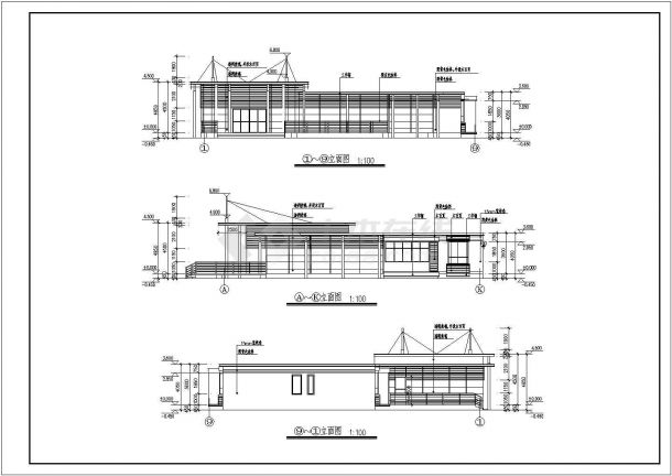 花园钢结构售楼处结构设计施工图（含建筑设计）-图一