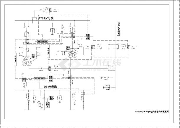 某大学电气工程及其自动化专业变电所设计图（毕业设计）-图二
