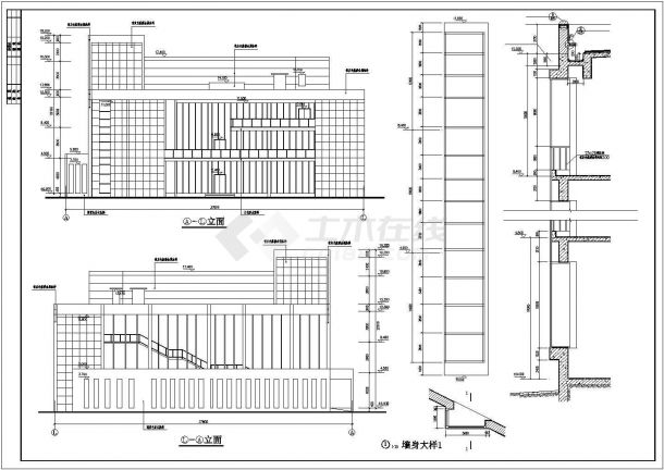 某地3层框架综合楼建筑设计施工图-图二