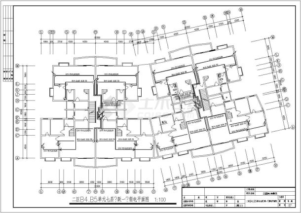 某多层住宅强弱电设计cad图-图二