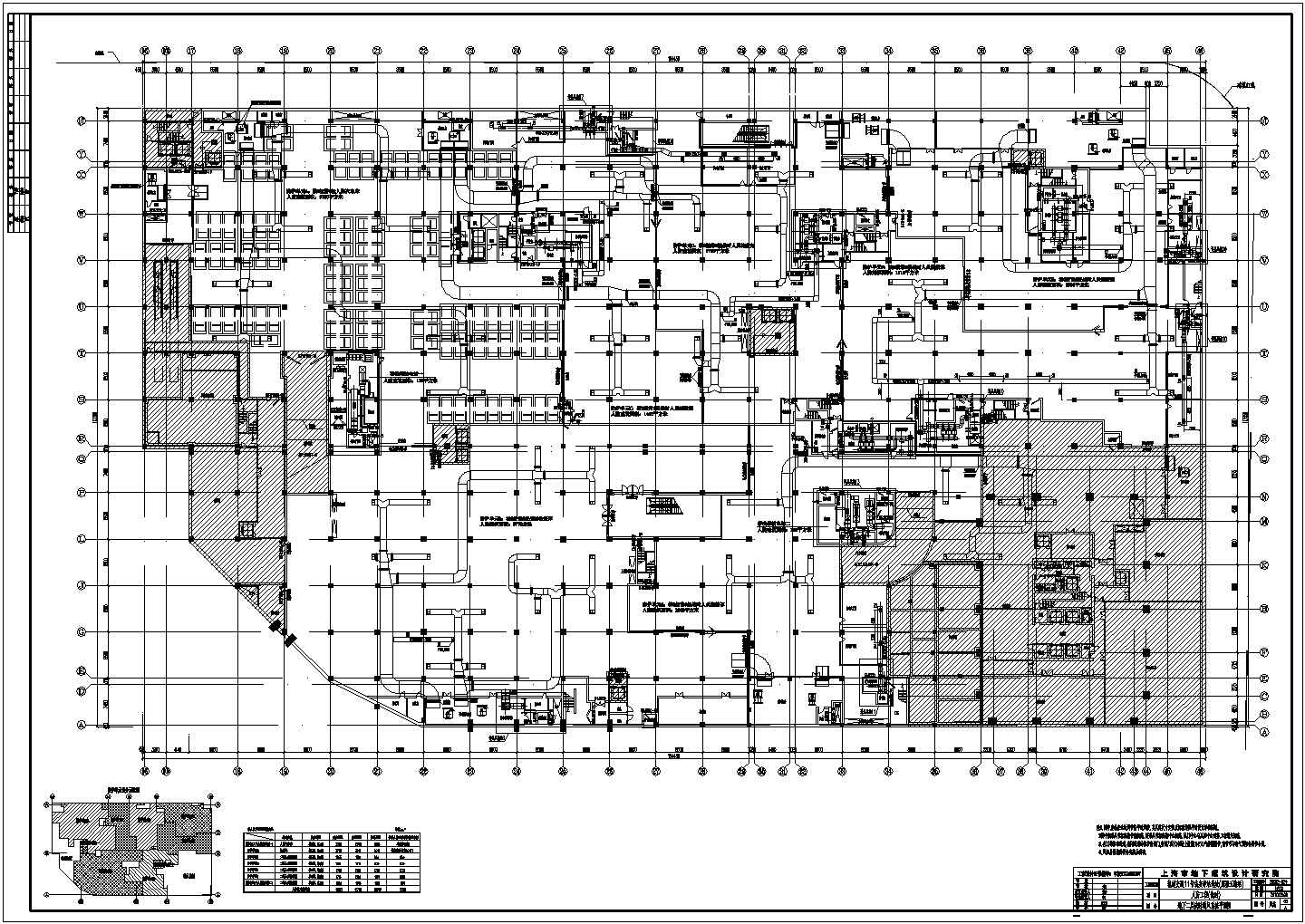 某大型商场地下室战时通风设计图纸