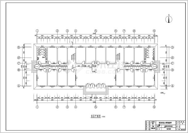 某地六层框架结构综合办公楼建筑设计图-图一