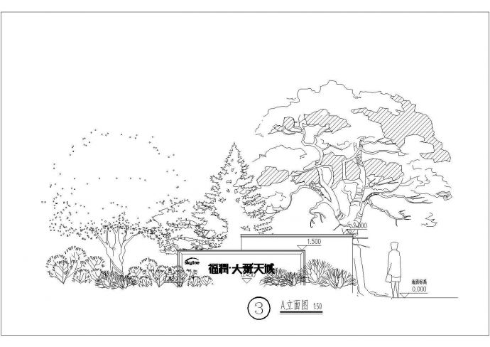 山东某地售楼处景观规划设计施工图纸_图1
