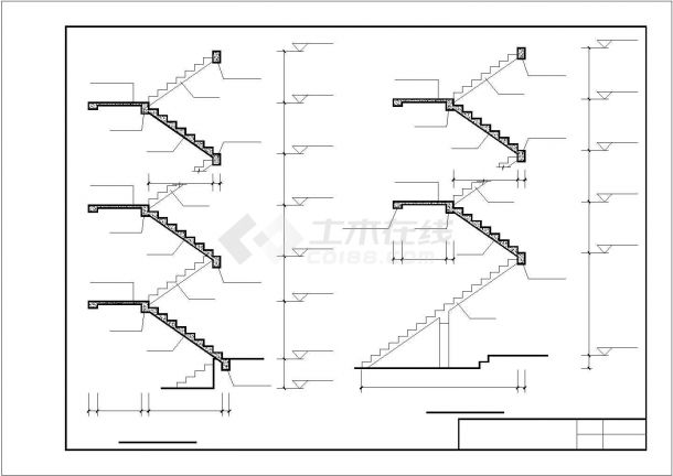 某标准设计楼梯节点CAD细节布置图-图二
