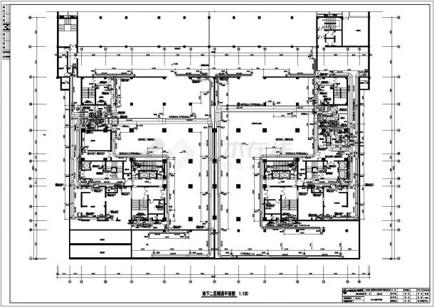 淄博市二十层商务大厦暖通设计施工图纸-图一