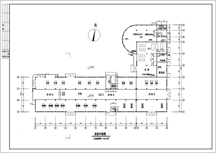 浙江温州五层电子生产车间建筑设计方案图_图1