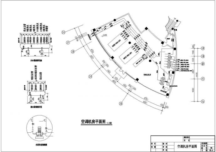 某地温空调节能机房建设详细设计CAD图_图1