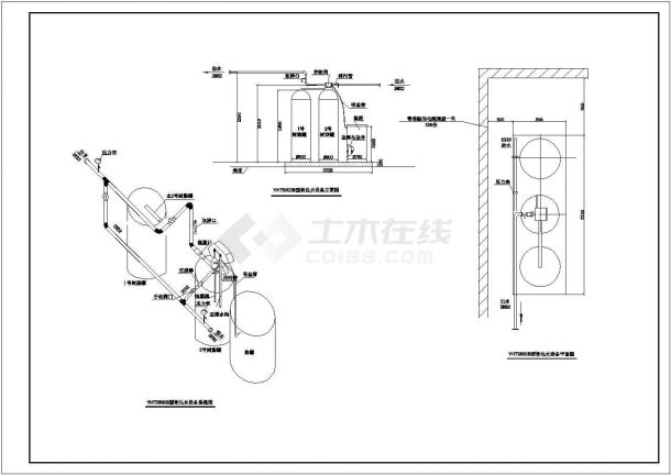 某地区换热站水暖施工设计详细CAD图纸-图一