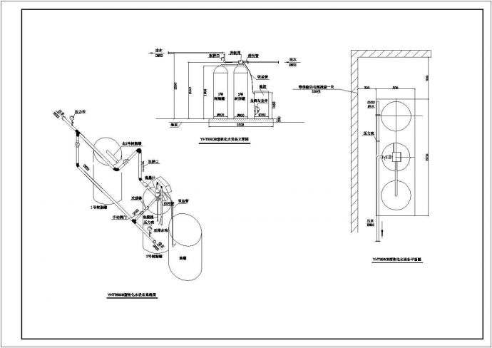 某地区换热站水暖施工设计详细CAD图纸_图1