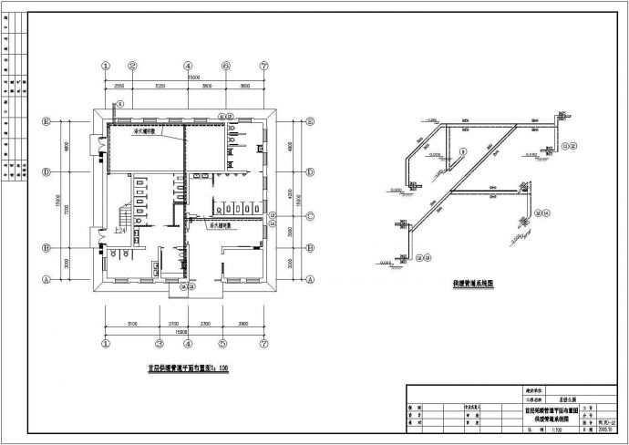某高档公厕地采暖设计CAD参考图_图1