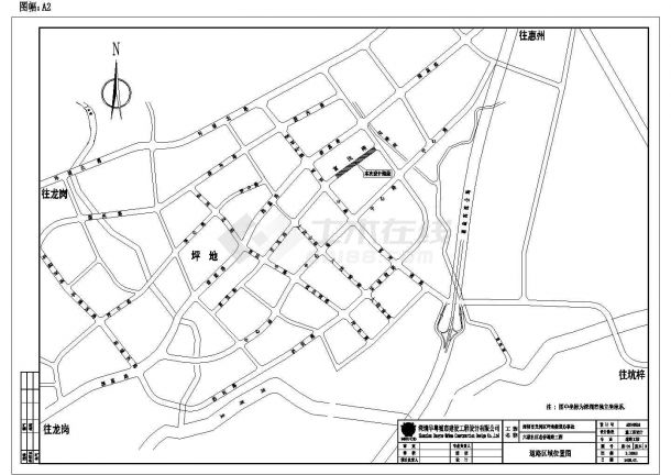 深圳市某经典道路工程施工整体设计cad布置图-图二
