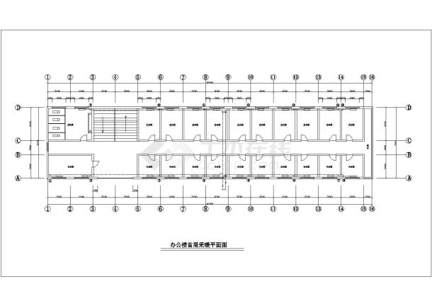 某住宅楼采暖工程设计cad基础平面图-图二