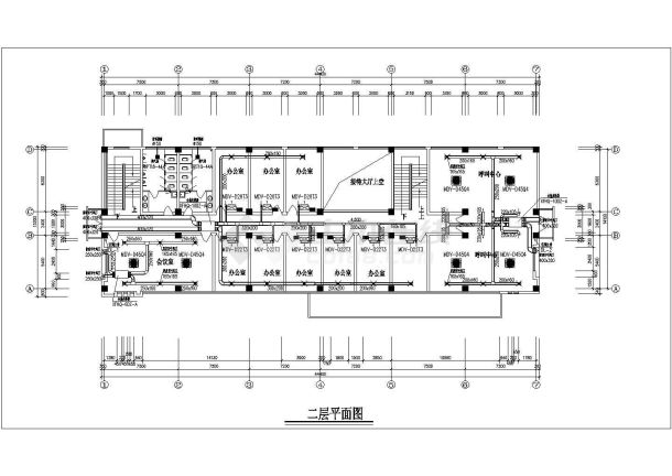 某烟草局舒适空调设计cad图，共16张-图二