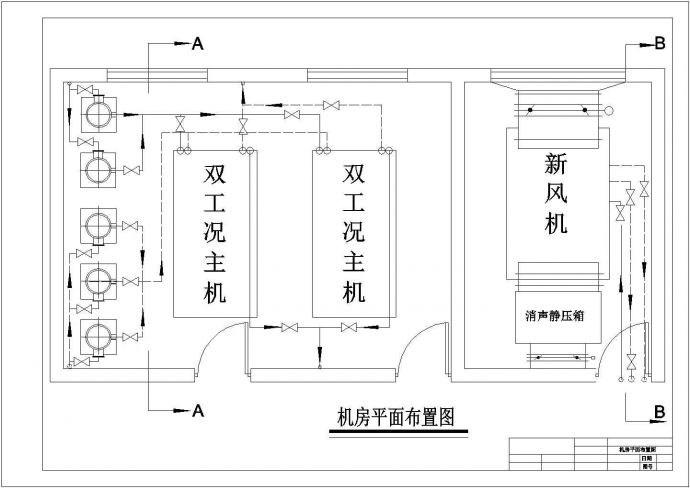 某办公楼空调系统设计cad图_图1
