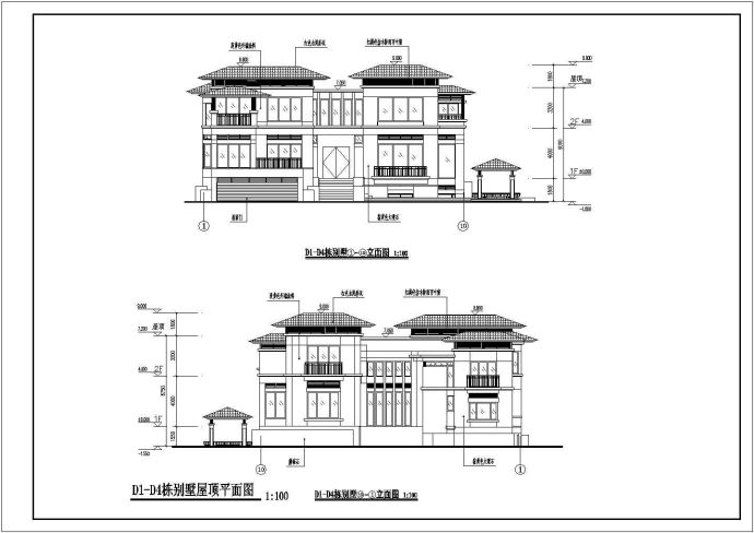 某地二层框架结构别墅建筑方案设计图_图1
