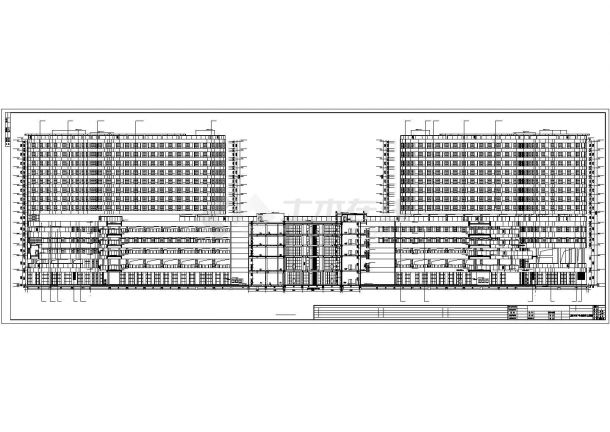 【广东】14层幕墙结构现代风格医院建筑设计是施工图-图二