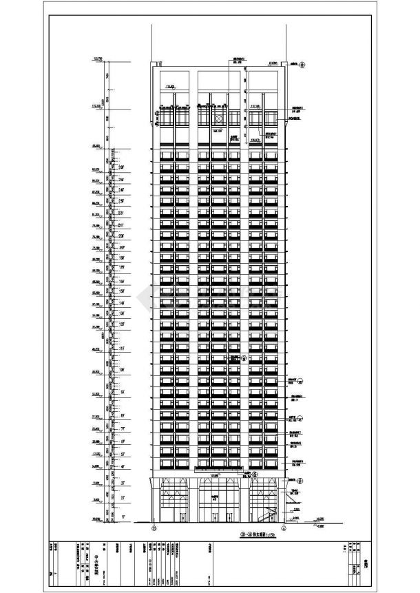 【广东】26层玻璃幕墙办公大厦设计施工图-图二