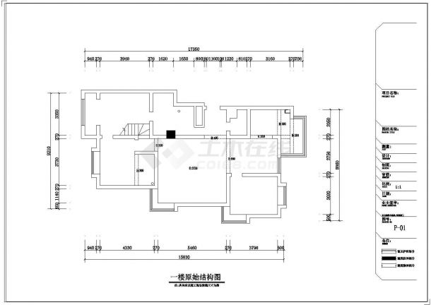 &#x200b;【青岛】精品混搭波普风格复式样板间CAD装修施工图（含效果）&#x200b;-图一