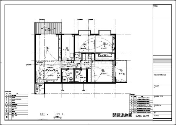 精致简约现代风格三居室样板间装修施工CAD图（附效果图）-图一