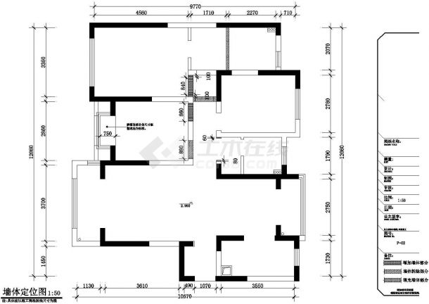 【江苏】128平美式简约风格三居室雅居装修施工CAD图（附效果图）-图二