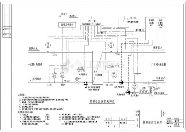 某地供热工程热力站CAD参考图-图二