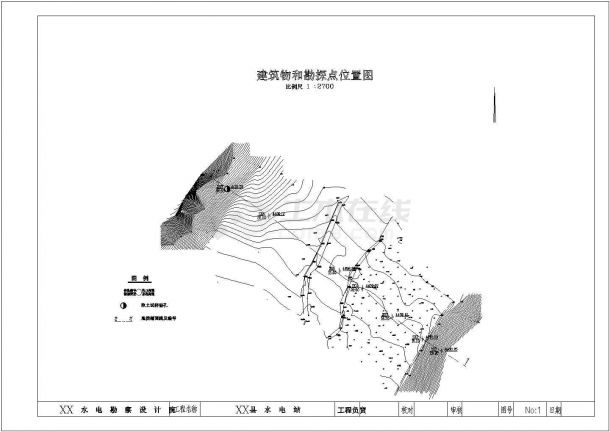 [西藏]水电站勘探及钻孔设计cad图-图一