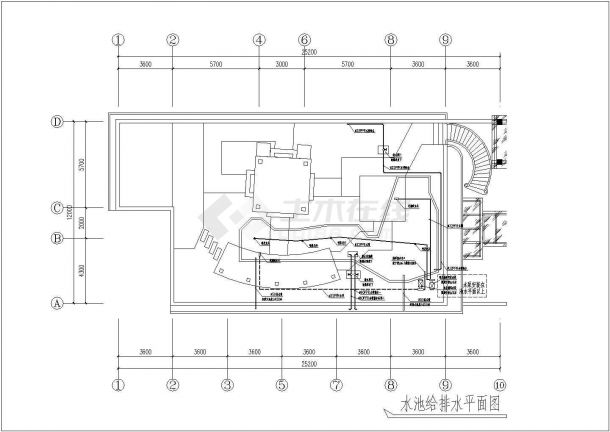 屋顶花园别墅庭院景观设计CAD施工图-图一