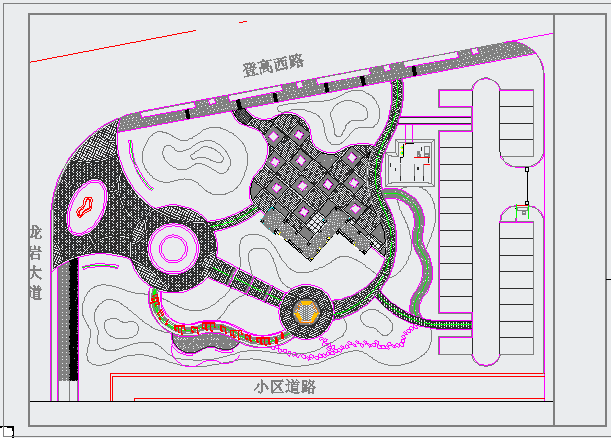 [福建龙岩]广场景观绿化工程施工图_图1