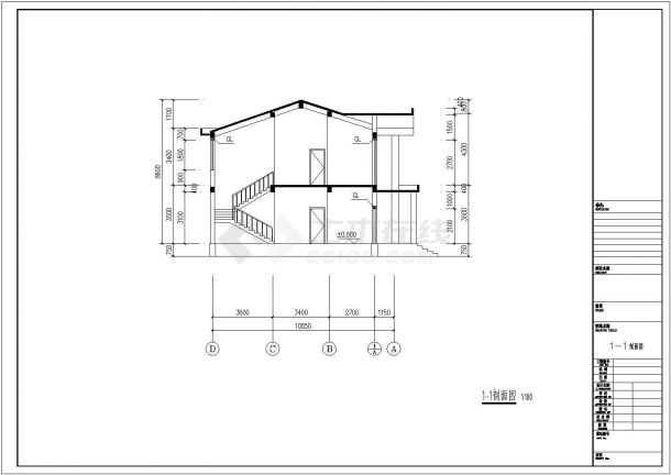 某地二层框架结构别墅结构设计施工图-图一