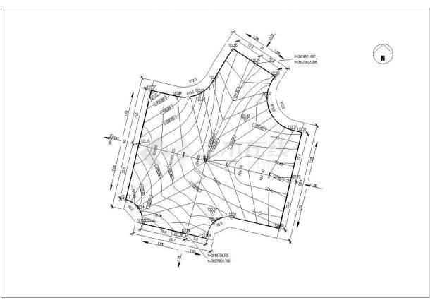 火车站站前道路交叉口设计cad图-图一